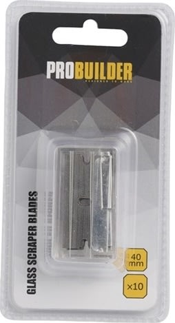 Probuilder glasskraberblade, 40 mm, 10 stk.