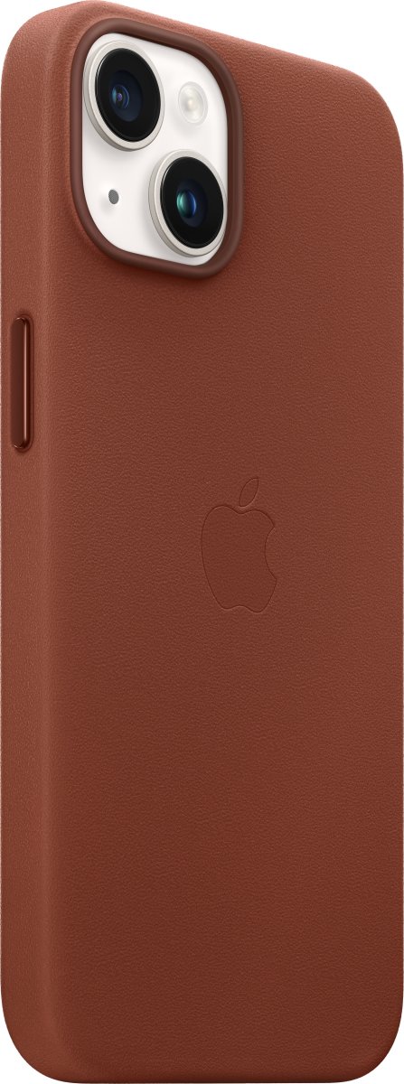 Apple iPhone 14 læder cover, umbra