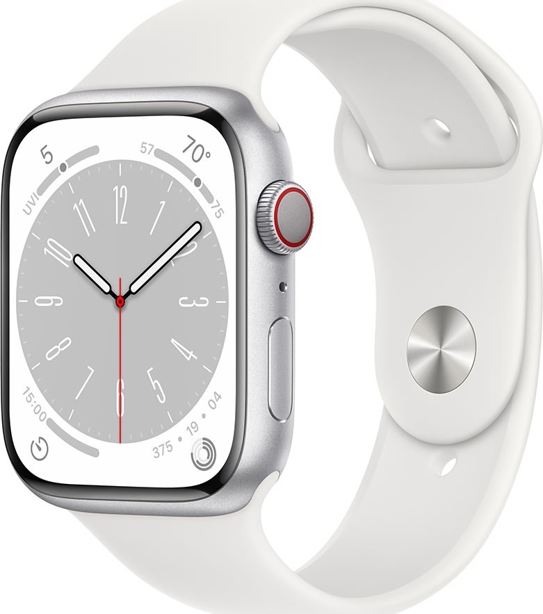 DEMO Apple Watch Series 8 (GPS+4G), 45mm, sølv,