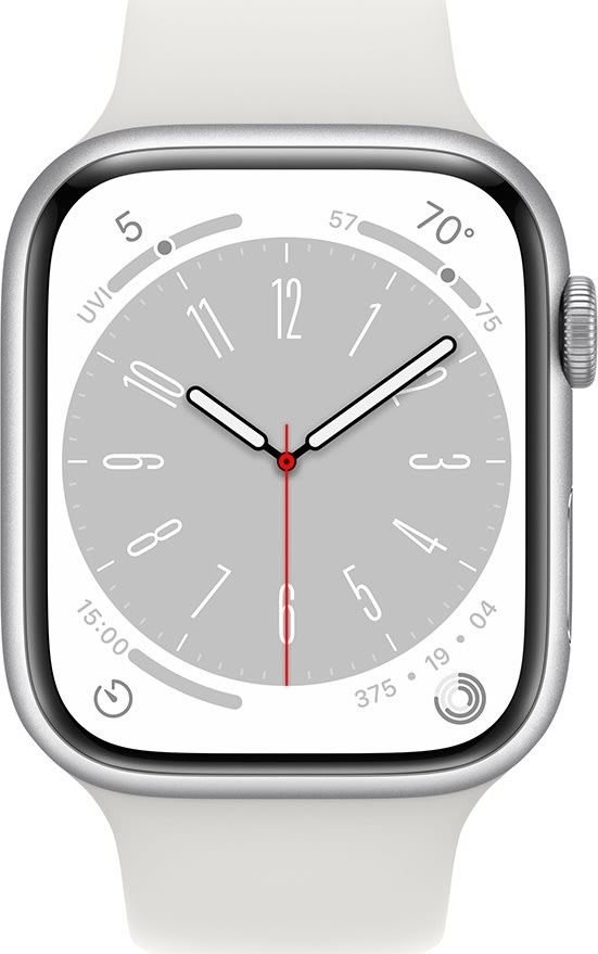 DEMO Apple Watch Series 8 (GPS+4G), 45mm, sølv,