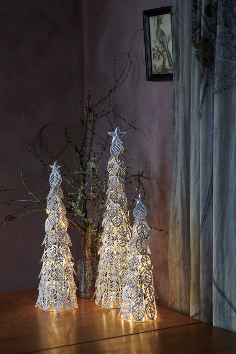 Kirstine Træ m. 20 LED, H53,5 cm, Sølv