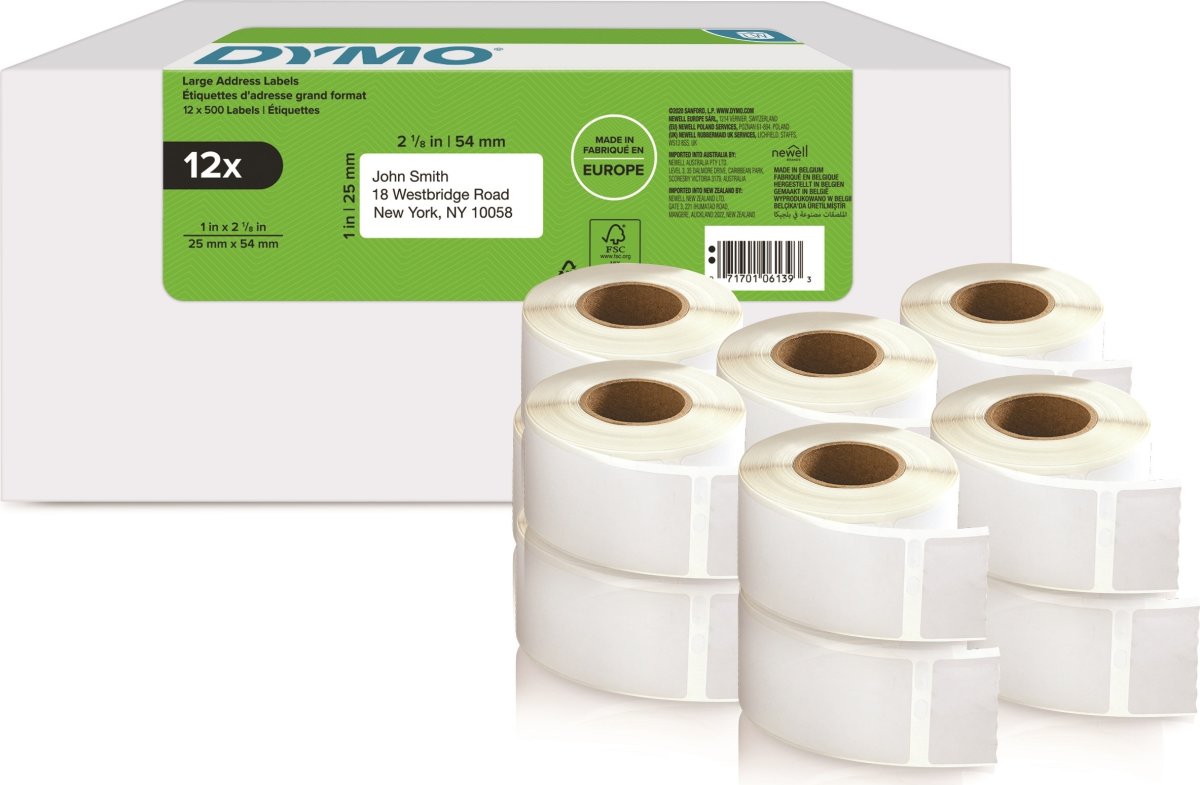 Dymo LabelWriter returadresselabels, 25x54 mm