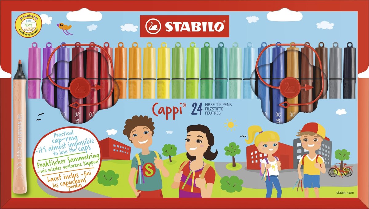 Stabilo Cappi Børnetusser | 24 farver