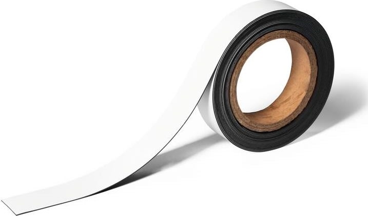 Durable magnetbånd, 30 mm x 5 m, hvid