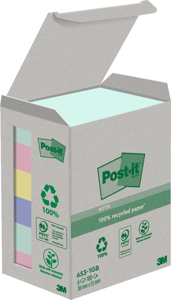 Post-it Green Notes | 51x38 mm | Mix