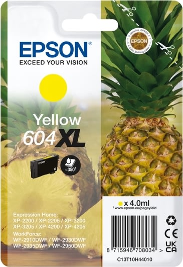 Epson T604XL Blækpatron, gul