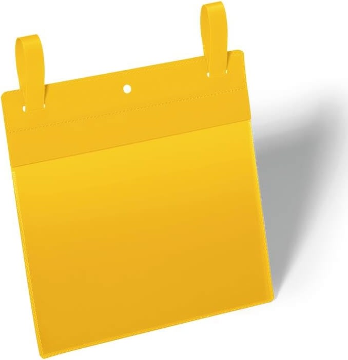 Durable Lagerlommer m/stropper, A5 tværformat, gul