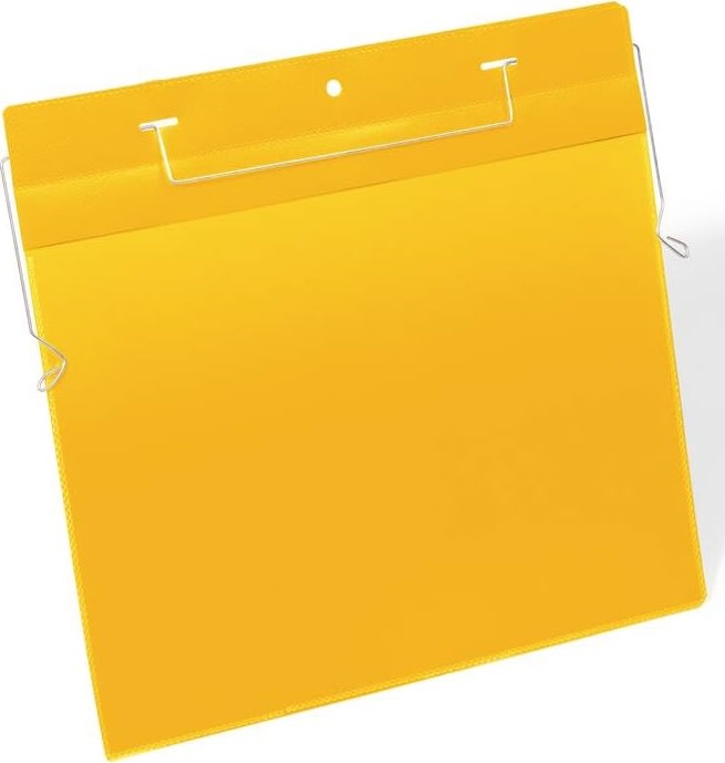 Durable Lagerlommer m/wirebeslag A4 tværformat gul