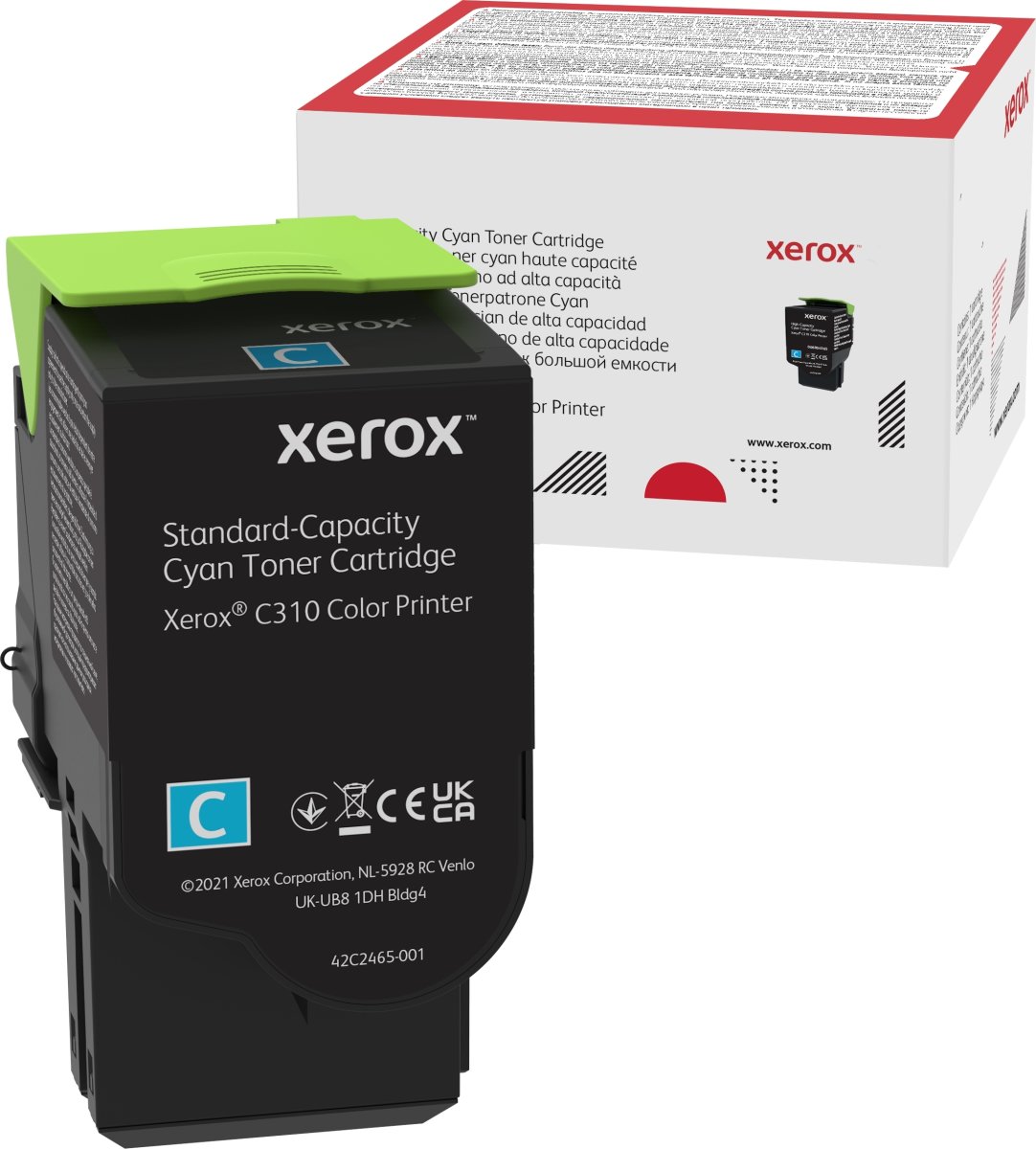 Xerox C310/C315 lasertoner, cyan, 2.000 sider