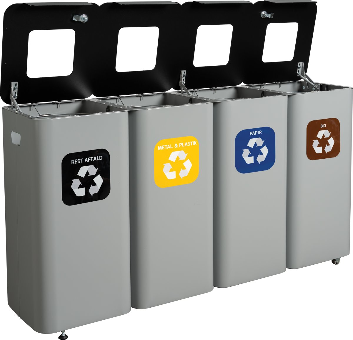 Modulspande til affaldssortering | 4 x 70 L