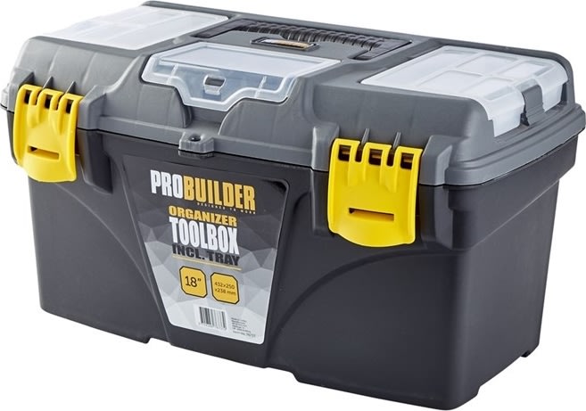 Probuilder værktøjskasse m/organizer, 18"