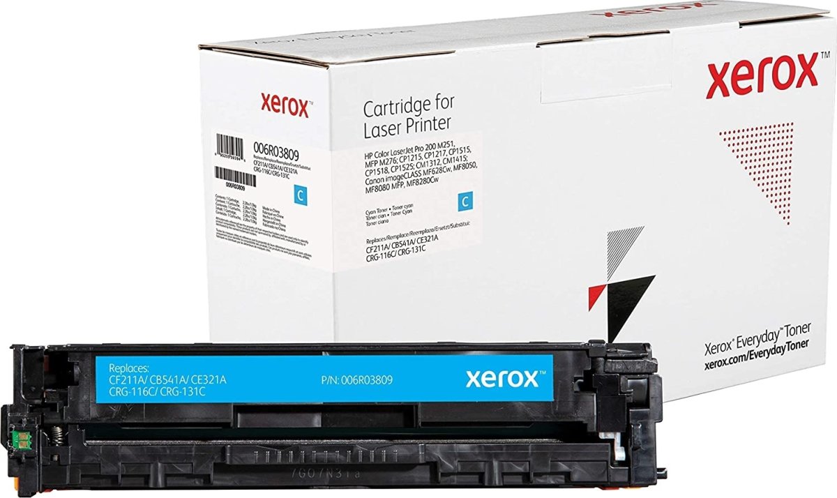 Xerox Everyday lasertoner, HP 131A 125A 128A, cyan