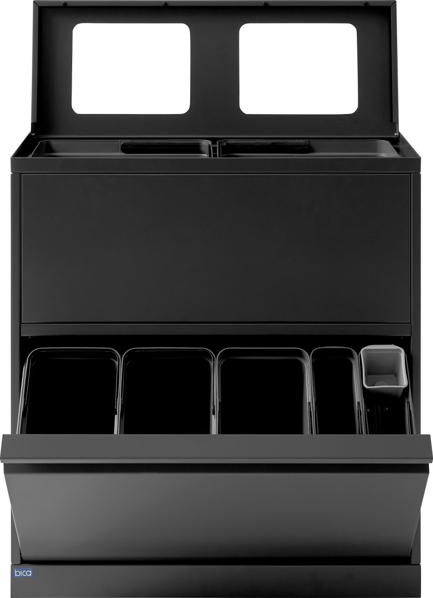 Bica 880 Affaldsstation, 6 spande, Antracit