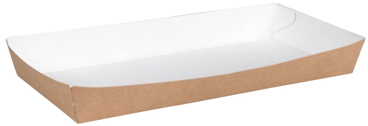Pølsebakke med kant, 20x10x2 cm, 100 stk.