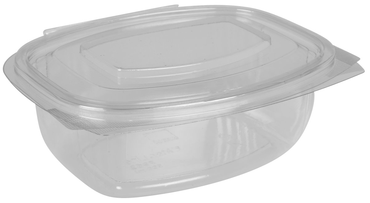 Salatbæger oval m. hængslet låg, 500 ml, 100 stk.