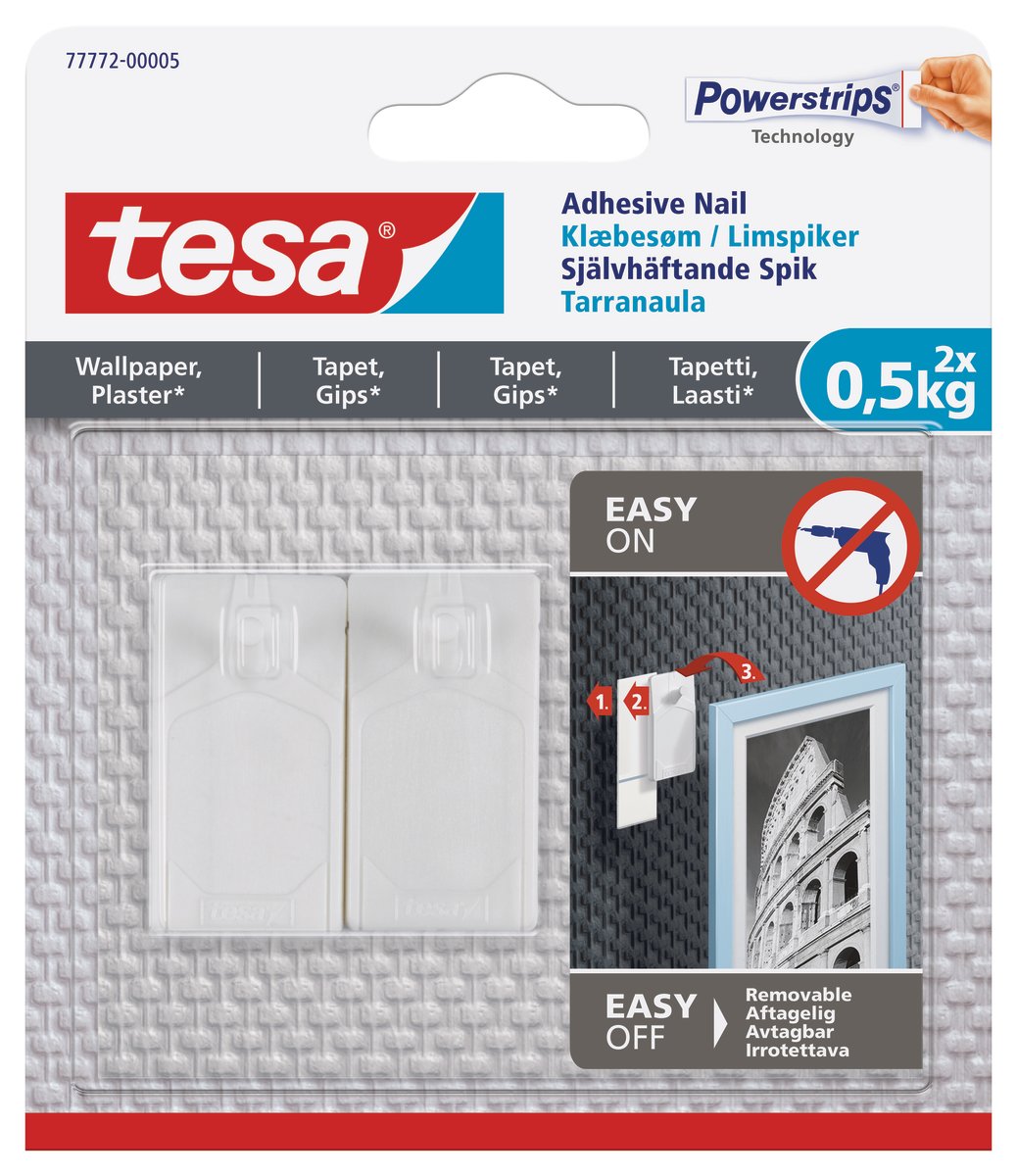 tesa Klæbesøm, tapet/gips, <0,5 kg