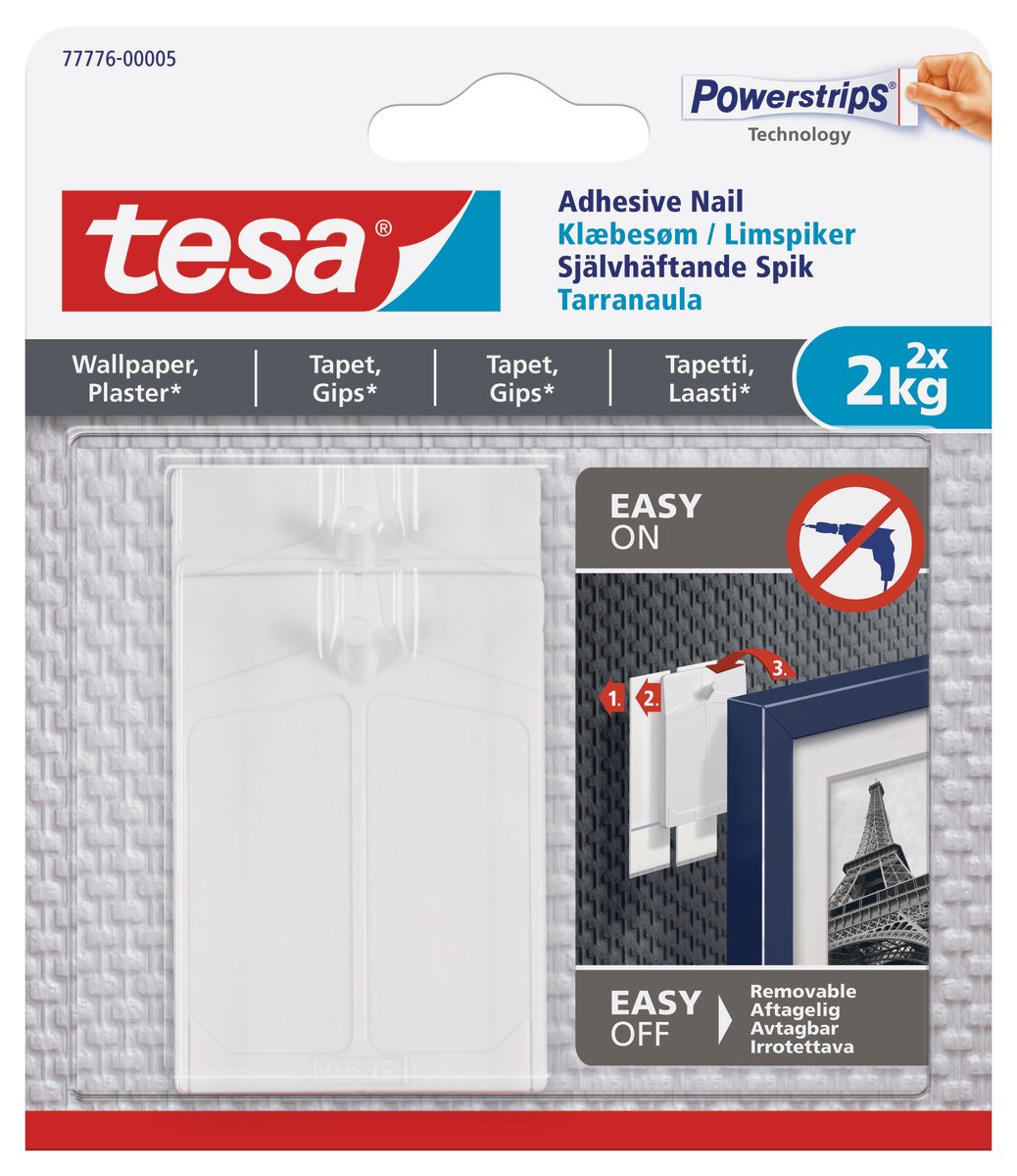 tesa Klæbesøm, tapet/gips, <2 kg