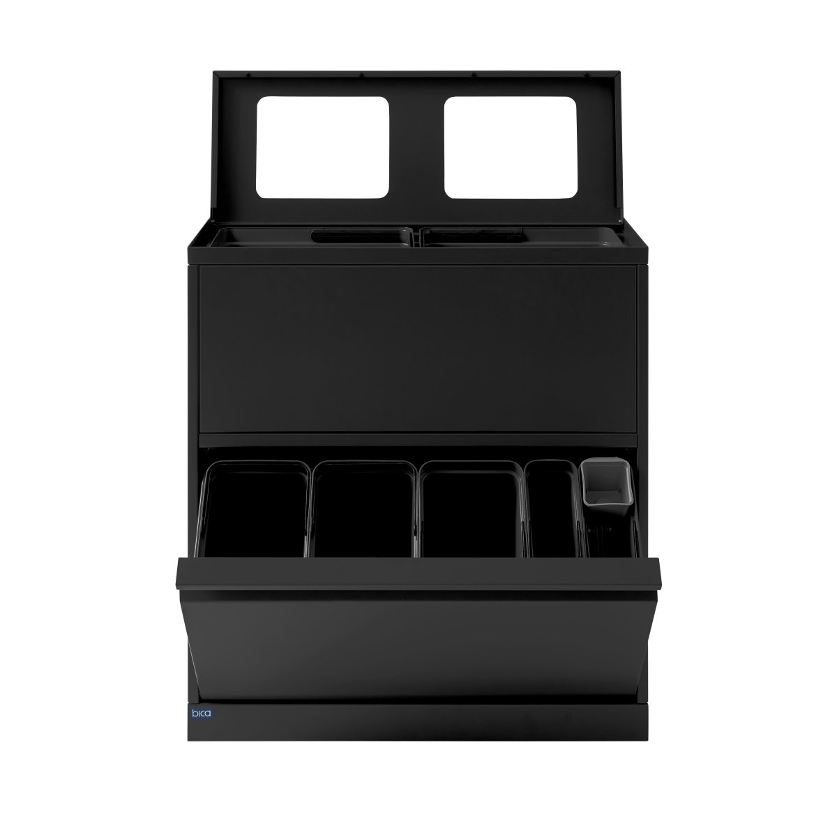 Bica 880 Affaldsstation, 6 spande, Sort