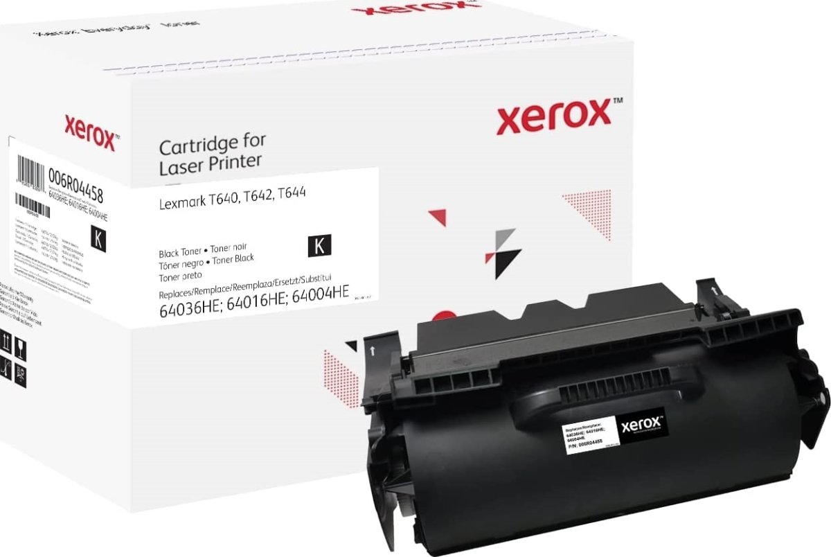 Xerox Everyday lasertoner, Lexmark 64036HE, sort
