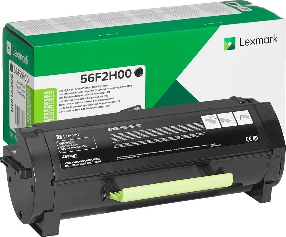 Lexmark 56F2H00 (return) lasertoner, sort, 15000s