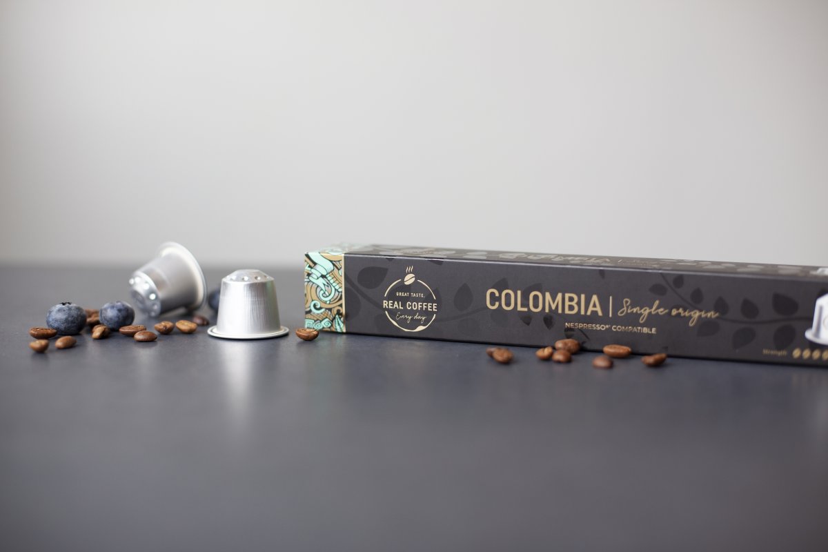 Real Coffee Kaffekapsel Lungo Columbia, 10 stk.