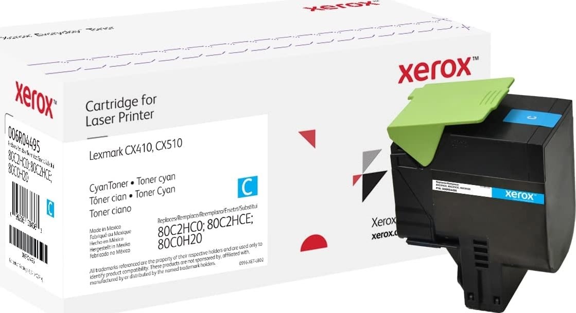 Xerox Everyday lasertoner, Lexmark 80C2HC0, cyan