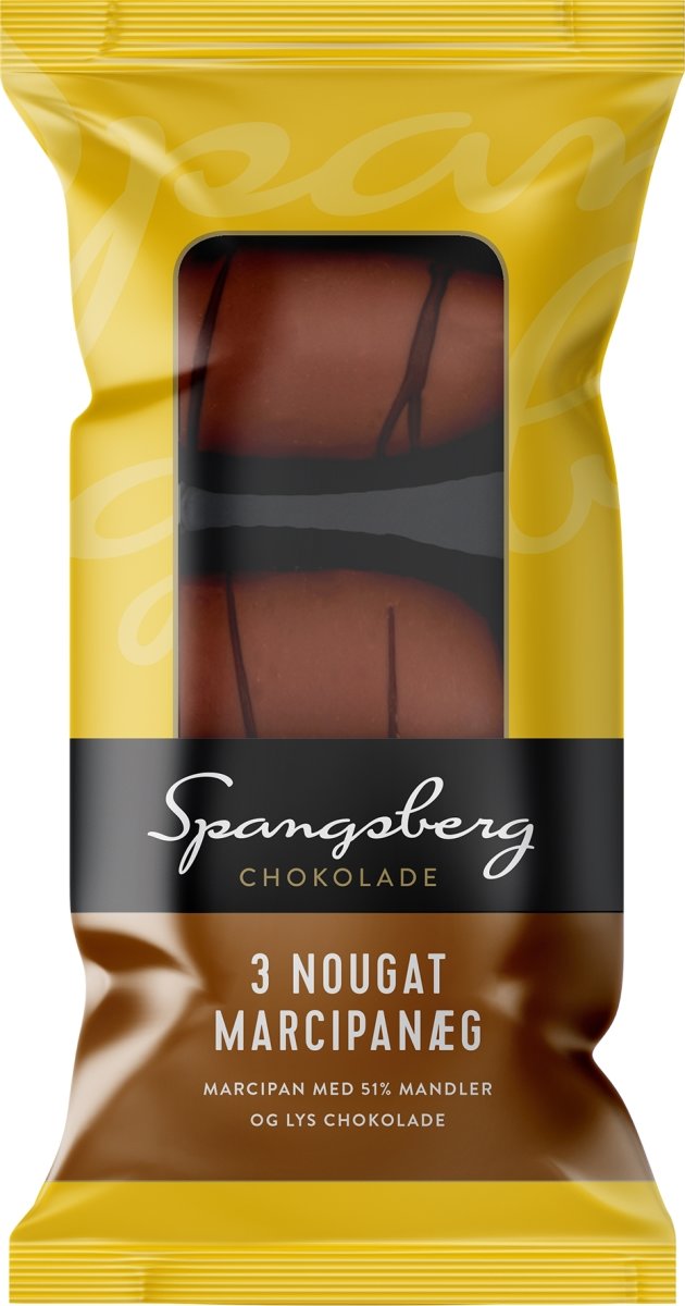 Spangsberg nougat marcipanæg, 3 stk