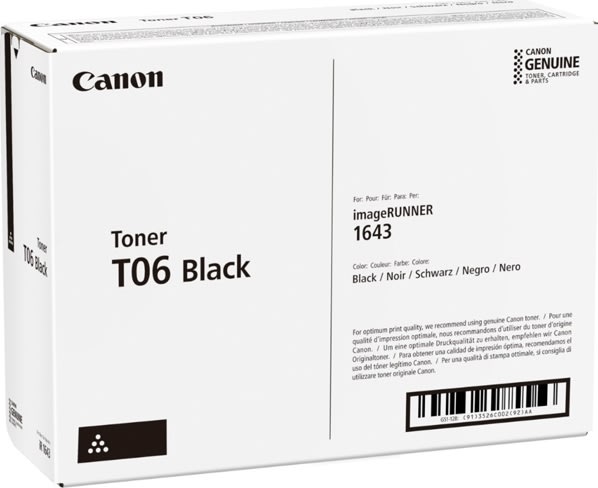 Canon T06 Lasertoner, 20.500 Sider, sort