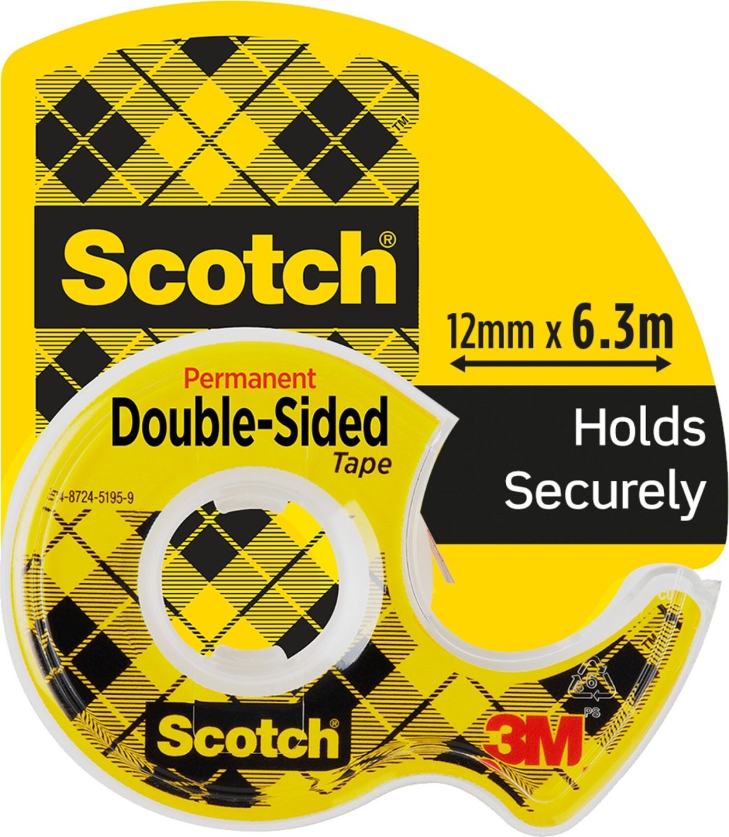 3M Scotch Dobbeltklæbende tape | 12mm | 6,3m
