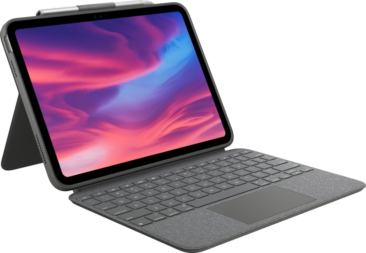 Logitech Combo Touch iPad Cover m/ Tastatur, grå