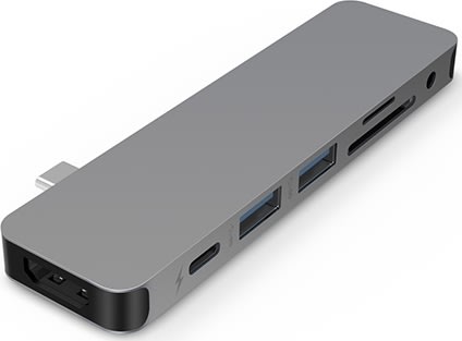 Hyper Solo 7-i-1 USB-C Hub, grå