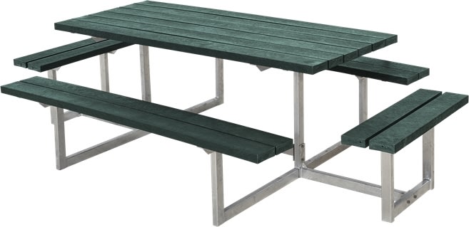 Plus Basic bord-bænkesæt m. påbyg, ReTex, Grøn