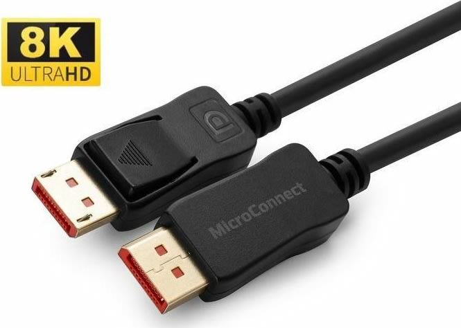MicroConnect 8K DisplayPort 1.4 kabel, 0.5m