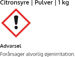 Citronsyre | Pulver | 1 kg
