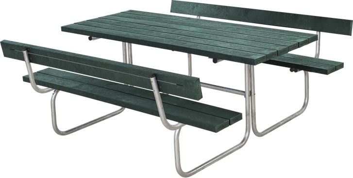 Plus Classic bord-bænkesæt m. ryg, ReTex, Grøn