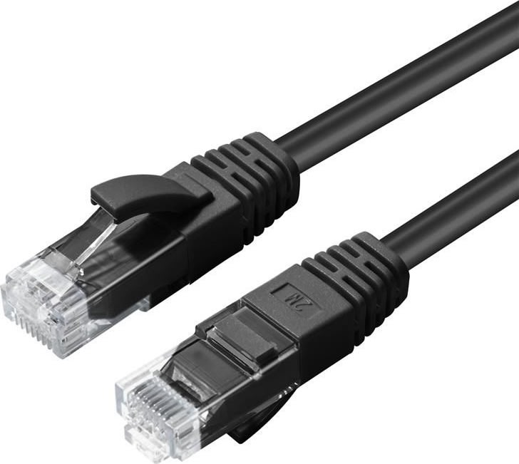 MicroConnect CAT6 UTP netværk kabel, 0.25m, sort