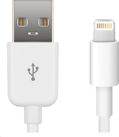 MicroConnect USB-A til lightning kabel 0.5m, hvid