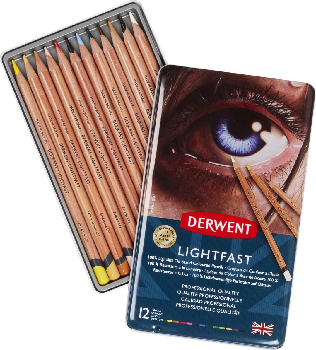 Derwent Lightfast Farveblyanter | 12 farver