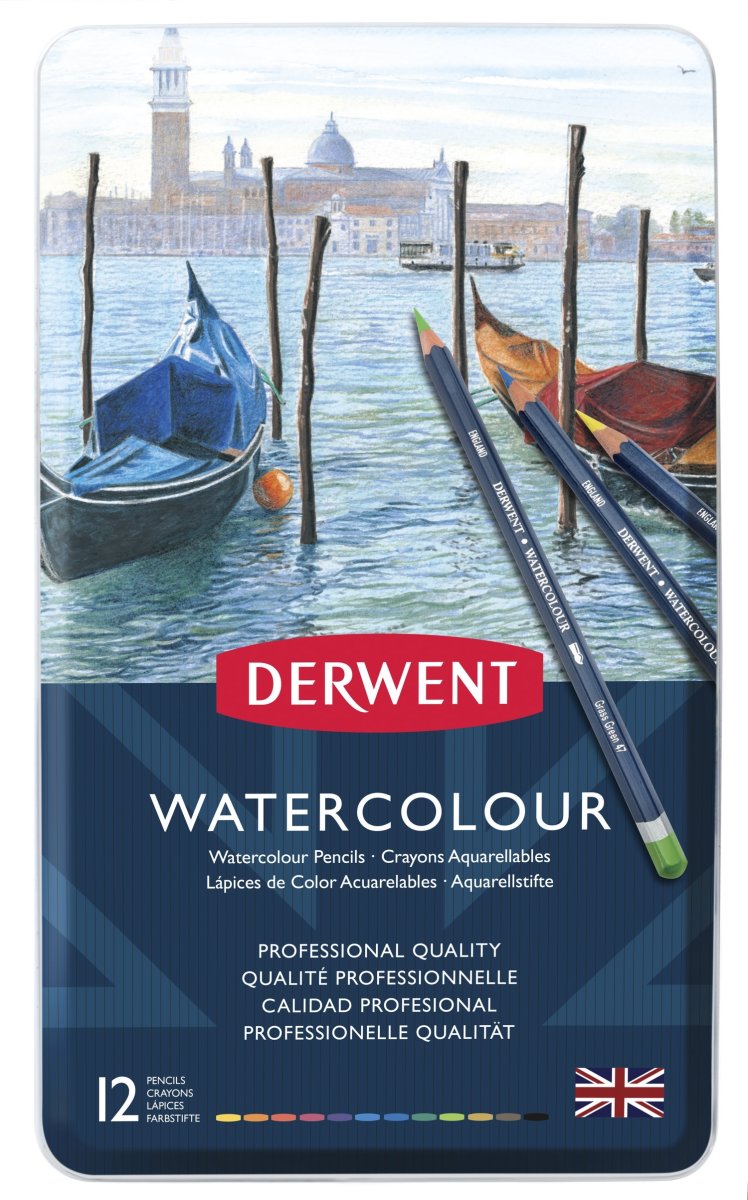 Derwent Watercolour Farveblyanter | 12 farver