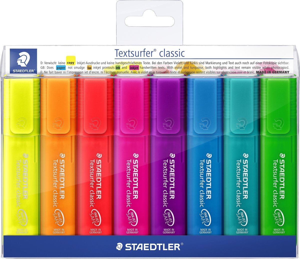 Staedtler Highlighter | Rainbow | 8 farver