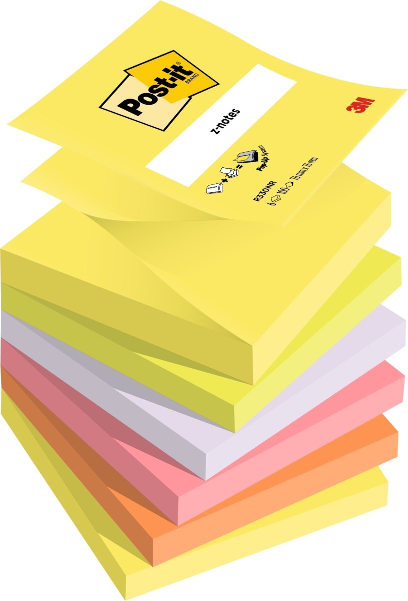 Post-it Z-Notes | 76x76 mm | Neon mix