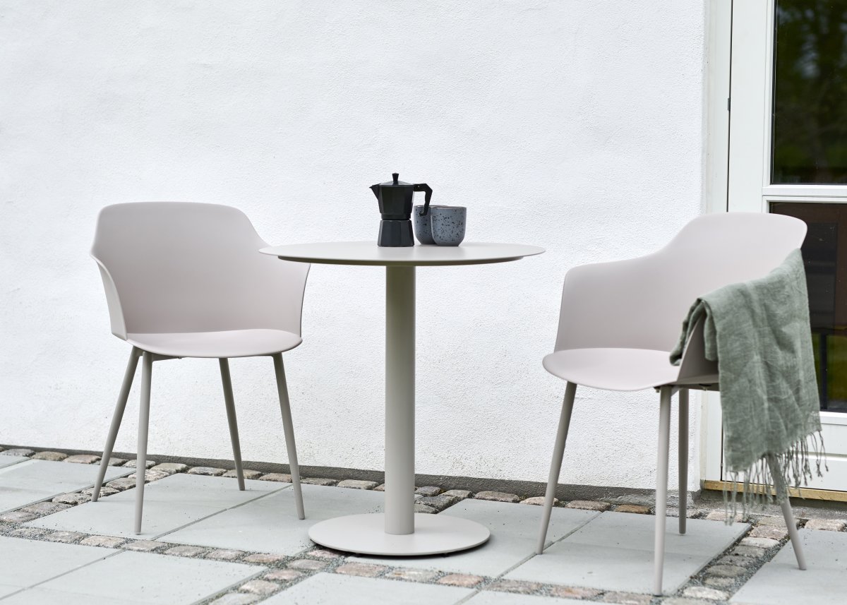 Hector Cafebord Ø70 cm, metal, grå
