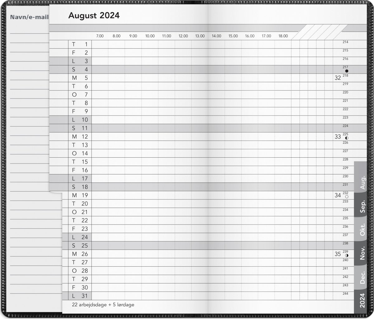 Mayland 2024 Basic kalender | PP-plast | Sort