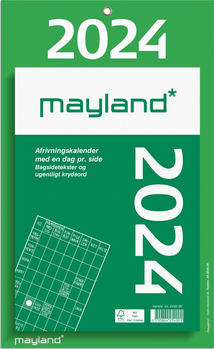 Mayland 2024 Kæmpe afrivningskalender