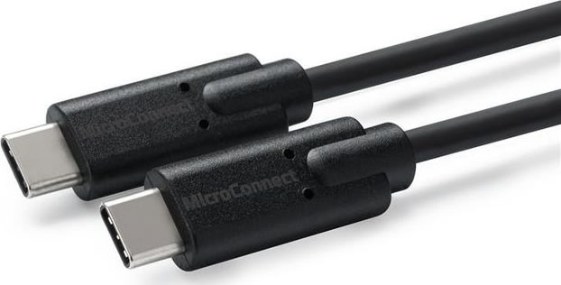 MicroConnect USB-C til USB-C kabel, 0.5m, sort
