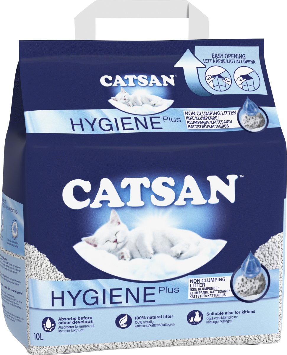 Catsan hygiene kattesand, 10L