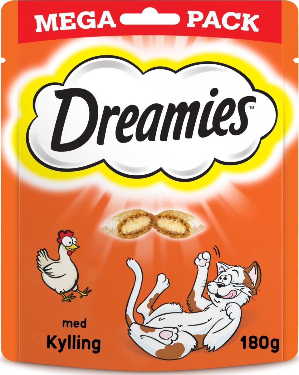 Dreamies kattegodbidder, kylling, 180 g