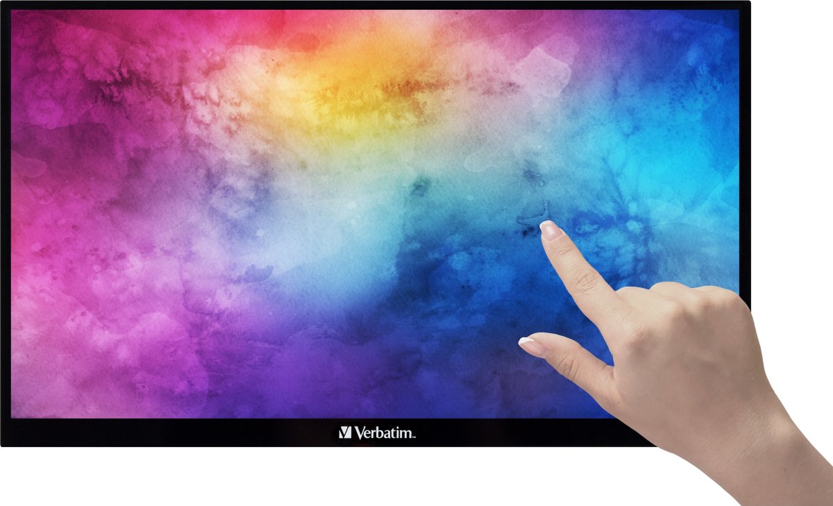Verbatim 15,6” bærbar touch monitor, Full HD