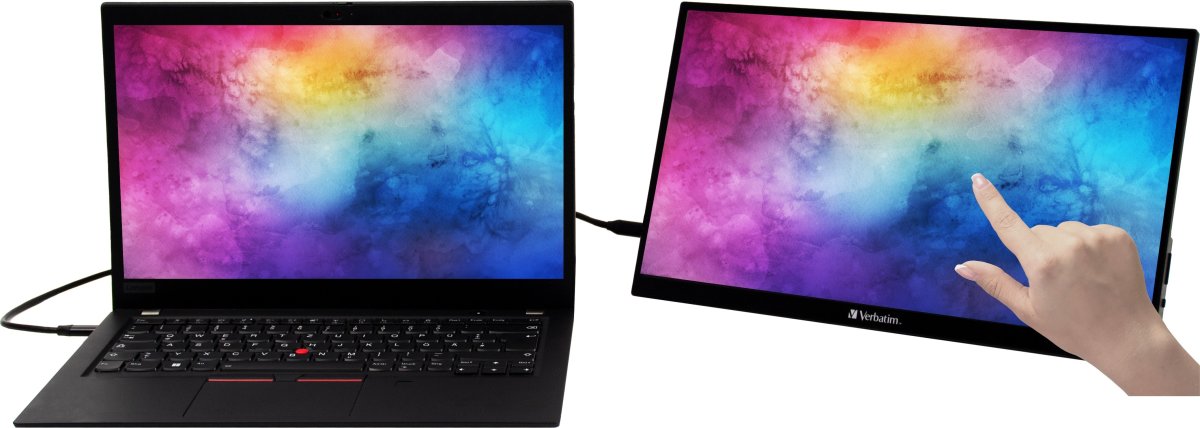 Verbatim 15,6” bærbar touch monitor, Full HD