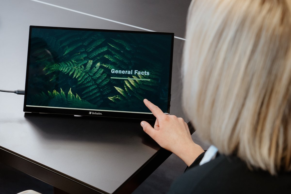 Verbatim 15,6” bærbar touch monitor, Full HD